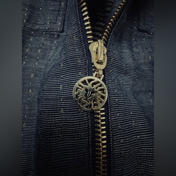 Anne Klein Dark Blue Patterned Jacket - Picture 4 of 14